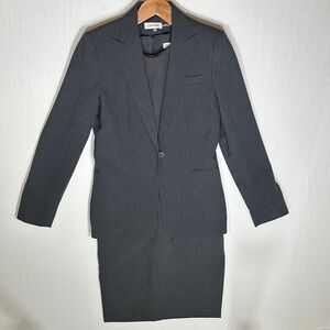 Calvin Klein Charcoal Gray Women's Blazer and Dress Set